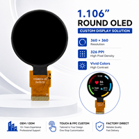 Modul Layar OLED Bundar 1.106 Inci 360*360 MIPI untuk Perangkat AI yang Dapat Dipakai, Pabrik Produsen OEM ODM