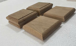 Capuchons de poteau d'escalier en bois massif de chêne blanc de haute qualité, forme pyramidale carrée, escaliers traditionnels pour intérieur/extérieur, balcon, écologiques - Product Image 2