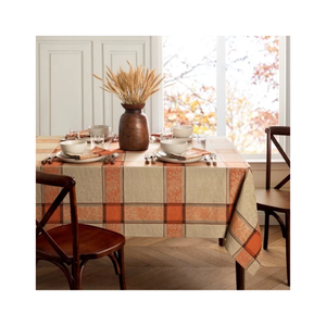 Mantel Amarillo de Damasco 100% Algodón Tejido a Mano, Certificado GOTS, 280 GSM, Lavable, Textura Ideal para Decoración de Comedor en Celebraciones del Eid - Product Image 3