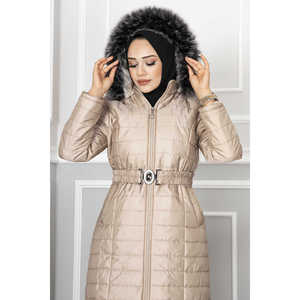 Chaqueta Acolchada con Capucha para Invierno, Tejido de Tela con Relleno de Fibra de Poliéster - Product Image 2