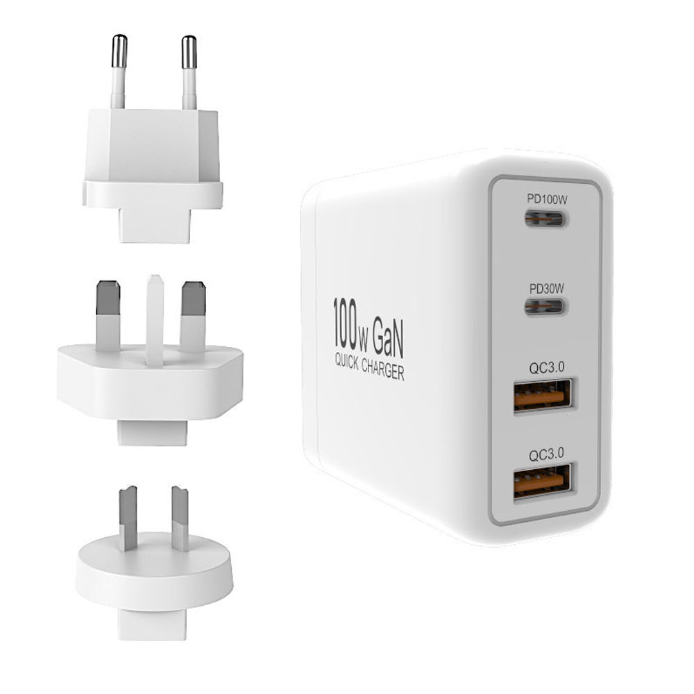 100W 2C+2A  US Plug + EU/UK/AU Plug