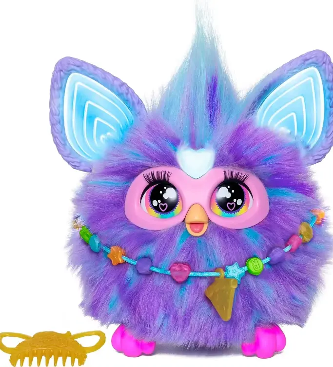 Лучшая цена, Furbys фиолетовый, 15 модных аксессуаров, интерактивные плюшевые игрушки для 6-летних девочек и мальчиков и старше, голосовое животное