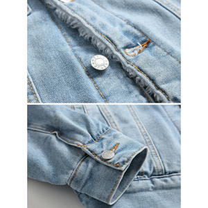 Veste en jean tendance pour homme, coupe slim, vestes et manteaux en jean décontractés, veste en jean personnalisée pour homme - Product Image 6