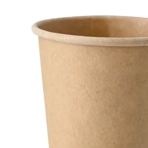 Eco-Friendly Ø 62 mm 4oz 100ml unbleached single wall bio coated paper cups small hot espresso drink <b>mugs</b> - 1000 pcs/carton - Product Image 4
