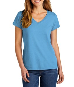 Camiseta de yoga en blanco de gran tamaño de verano al por mayor, camiseta lisa recortada para mujer, Camiseta de algodón de alta calidad con cuello en V - Product Image 2
