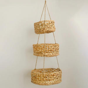 Organizador de Cocina, Cesta Colgante de Jacinto de Agua, Cestas para Almacenar Verduras, Contenedor de Frutas Tejido - Product Image 6