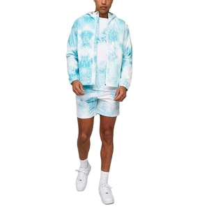 2026 hecho a medida para hombre Sest Zip up poliéster Nylon dos piezas cortavientos conjunto corto hombres chándal - Product Image 4