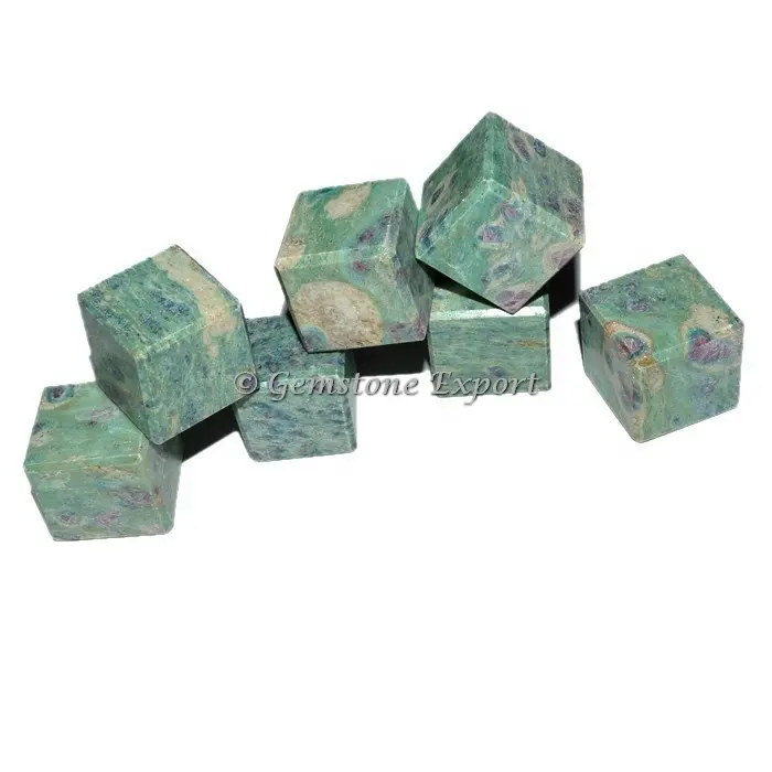 Ruby Zoisite Cubes Natural Mineral Healing Polished Crystal Wholesale Semi Precious Stones For Sale