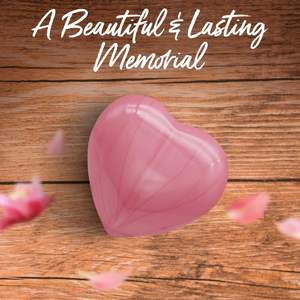 Urne artisanale en forme de cœur rose métallique pour cendres humaines Fourniture funéraire de mémorial de crémation élégante - Product Image 2