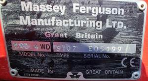 Tractor Massey Ferguson 240 de 1996, 40-45 HP, Usado, para Componentes Centrales del Motor, Incluyendo Rodamientos, Motor, Bomba de Engranajes - Product Image 4