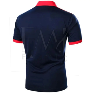 T-shirts polo de golf côtelés à manches courtes pour hommes Design personnalisable T-shirts unis 100% coton pour garçons - Product Image 2