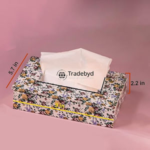 Tradebyd <b>Square</b> <b>Wooden</b> Enamel Printed Eco-Friendly Stylish Handmade Tissue <b>Box</b> & Holder for Premium Home Decor - Product Image 5