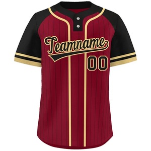 Jersey de béisbol de alta calidad con logotipo personalizado Jersey de béisbol Estilos ligeros de dos botones con mangas cortas para niños Softball - Product Image 5