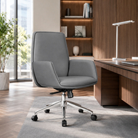 Chaise de bureau moderne pour manager, dossier haut, pivotante, avec accoudoirs intégrés, fournisseur de mobilier de bureau