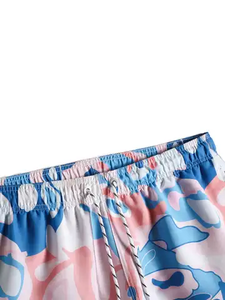Wholesale Double-Layer Canvas Waterproof Quick Dry High Elastic Waist Sports Shorts Men Customized Logo Printing Heat-<b>Transfer</b> - Product Image 4