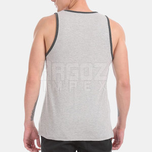 Vente en Gros de Couleur Unie Débardeur pour Hommes Personnalisé Fitness Vêtements de Sport Respirant Tricoté Style Décontracté - Product Image 4
