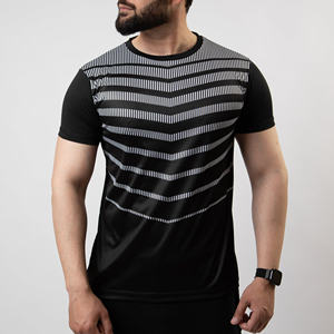 เสื้อยืดแฟชั่นสำหรับผู้ชายเสื้อยืดไมโครไฟเบอร์พิมพ์ซับลิเมชัน - Product Image 1