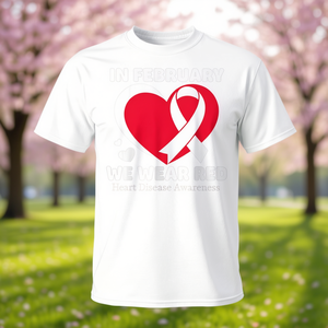 Nel febbraio indossa la nostra maglietta rossa per la consapevolezza sulle malattie cardiache (CHD), un articolo promozionale elegante. - Product Image 3