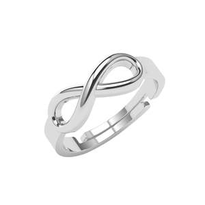 Anillos de Plata de Ley 925 de Primera Calidad para Mujer, Estilo Geométrico y Romántico con Baño de Rodio, Diseño Numérico con Incrustaciones de Circonio - Product Image 1
