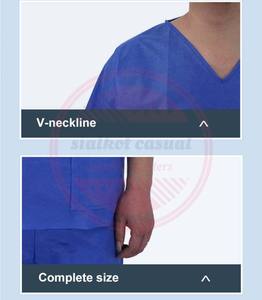 Uniforme Quirúrgico Impermeable de Hospital No Tejido, Uniforme Unisex de Manga Corta de Calidad Premium - Product Image 4