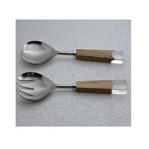 Ensemble de couverts cuillère et fourchette en acier inoxydable avec manche en résine, design tendance, vaisselle pour fournisseur en gros - Product Image 2