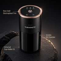 Diffuseur d'arômes pour voiture, porte-gobelet, 180 ml, 500 mAh, batterie sans fil, détection de mouvement AI, démarrage/arrêt automatique
