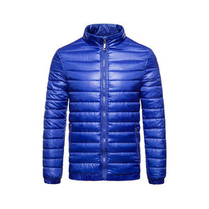 แจ็กเก็ตแบบบุนวมน้ำหนักเบาสำหรับผู้ชายเสื้อหนาวมีฮู้ดทรงหลวมโอเวอร์ไซส์ผ้าแคนวาสปักไฮสตรีท - Product Image 3