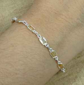 Citrine Sterling Silver <b>Adjustable</b> <b>Bracelet</b> Handmade Gemstone Jewelry November Birthstone Elegant Gift For Women - Product Image 6