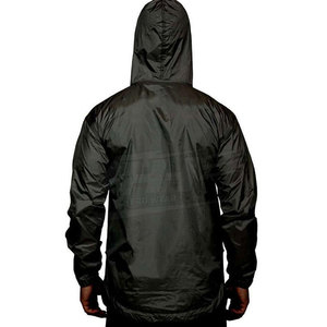 Veste coupe-vent pour homme avec logo personnalisé disponible, fabrication en usine, fermeture éclair à moitié, imperméable, personnalisation de la marque - Product Image 2