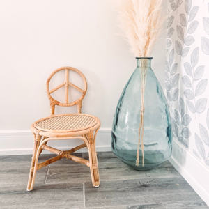 Silla pequeña de ratán natural para niños, sillas con señal de paz, muebles para habitación de niños, dormitorio, habitaciones de estudio, decoración para bebés - Product Image 5