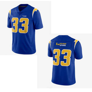 Jersey de Fútbol Americano Profesional y Universitario, Logotipo Bordado Personalizado, Nuevo Jersey Sublimado Personalizado con Cuello en V - Product Image 3