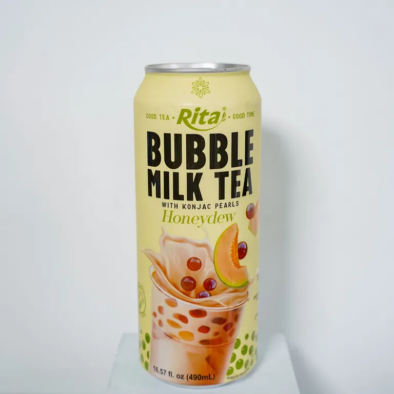 Marca propia RITA Bubble Milk Tea Drinks y Konjac Pearls con Honeydew Custom bubble tea drink topping ready to eat popping boba