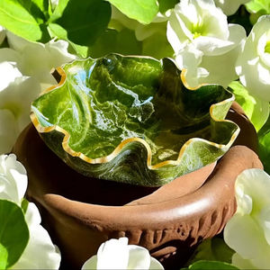 Moderno Tazón de Comida de Resina Epoxi Hecho a Mano, Experiencia Gastronómica de Lujo, Diseño Abstracto Elegante, Decoración para el Hogar, Pintado a Mano, Personalizable - Product Image 1