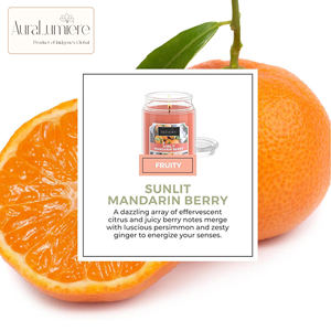 Vela Aromática AuraLumiere de Cera de Soja en Frasco de Vidrio con Aroma Frutal, No Tóxica, de Larga Duración (40-60 Horas), Decoración para el Hogar - Product Image 4