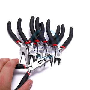 Pince à fil coupant à nez rond pour accessoires de fabrication de bijoux à bricoler soi-même pince à ferronickel Kit d'outils et d'équipement aiguille longue - Product Image 1