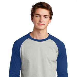 Camiseta de manga raglán vintage 100% algodón manga larga Camiseta cuello redondo de moda para hombre con tela de punto de diseño liso - Product Image 2
