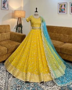 الأكثر مبيعًا 9 تسلسل مع تطريز مناسبة للزفاف من لينجا كولي من مورد هندي بسعر التصدير - Product Image 5