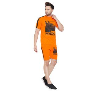 Conjunto de camisa y pantalones cortos de manga corta informal de verano para hombre, conjunto de traje transpirable cómodo de Color sólido para la temporada de primavera - Product Image 4