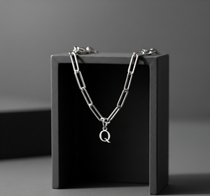 Unisexe 925 Argent Rhodium & Or Plaqué Lien Chaîne Collier Alphabet Lettre Charme Tendance Mode Pendentif Hommes Usage Quotidien Cadeau - Product Image 3