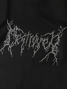 Nouveauté, sweat à capuche personnalisé avec strass, streetwear lourd, fermeture éclair, pour hommes, fabricant OME, sweat à capuche pour hommes avec strass - Product Image 2