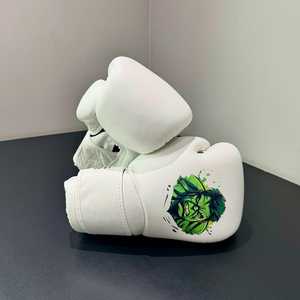 Guantes de boxeo Pu de cuero resistente con logotipo personalizado impreso-Guantes de entrenamiento antibacterianos y resistentes al agua - Product Image 4