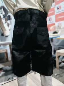 กางเกงขาสั้นหนังวัวแท้สีดำแบบใหม่ ซิปผูกเชือก กันลม ยืดได้ 4 ทิศทาง คุณภาพสูง ระบายอากาศได้ดี สวมใส่สบาย ดีไซน์โดดเด่น - Product Image 2