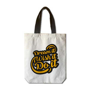Dream It Durable Eco-Friendly Cotton Canvas Tote <b>Bag</b> Custom Pattern Medium <b>Long</b> Reusable for Daily Use Advertising Gifts Food - Product Image 2