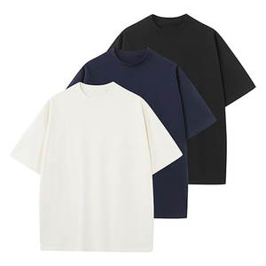 Camisetas de algodón para hombre, Camisetas básicas holgadas Unisex de manga corta con cuello redondo de gran tamaño, camiseta atlética sólida, ropa informal para entrenamiento - Product Image 1