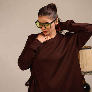 Oferta Especial: Blusa Larga Islámica Modesta para Mujer, Diseño Minimalista, Cobertura Total, Ropa Casual, Directo de Fábrica - Product Image 3