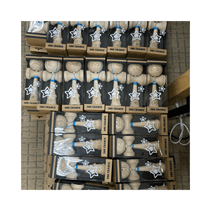 Kendama modèle finition lisse, matériau : bois dur durable ; utilisation : tours de coordination ; origine : atelier du Vietnam - Product Image 2