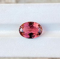 Mehrajudin Gems Zertifizierte AA-Qualität Drittanbieter-Zertifizierte Lose Edelsteine Natürlicher Rosa Turmalin Ovaler Schliff Lupenrein 2 Karat