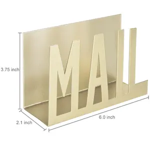 金属线桌面信笺装饰传统访问卡座家用书桌收纳器金属铁信笺
