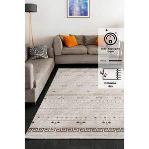 Konfor Elex 5204 Tapis tissé moderne en polyester pour le salon et la cuisine - Product Image 3