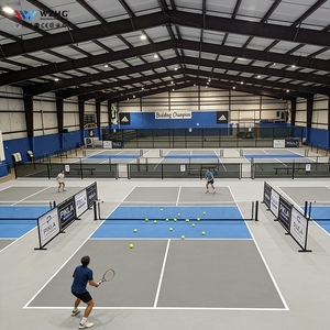 Grande Arena Multifunzionale a Campata Larga in Struttura d'Acciaio, Edificio Sportivo Prefabbricato Personalizzato, Sala da Tennis in Metallo - Product Image 1